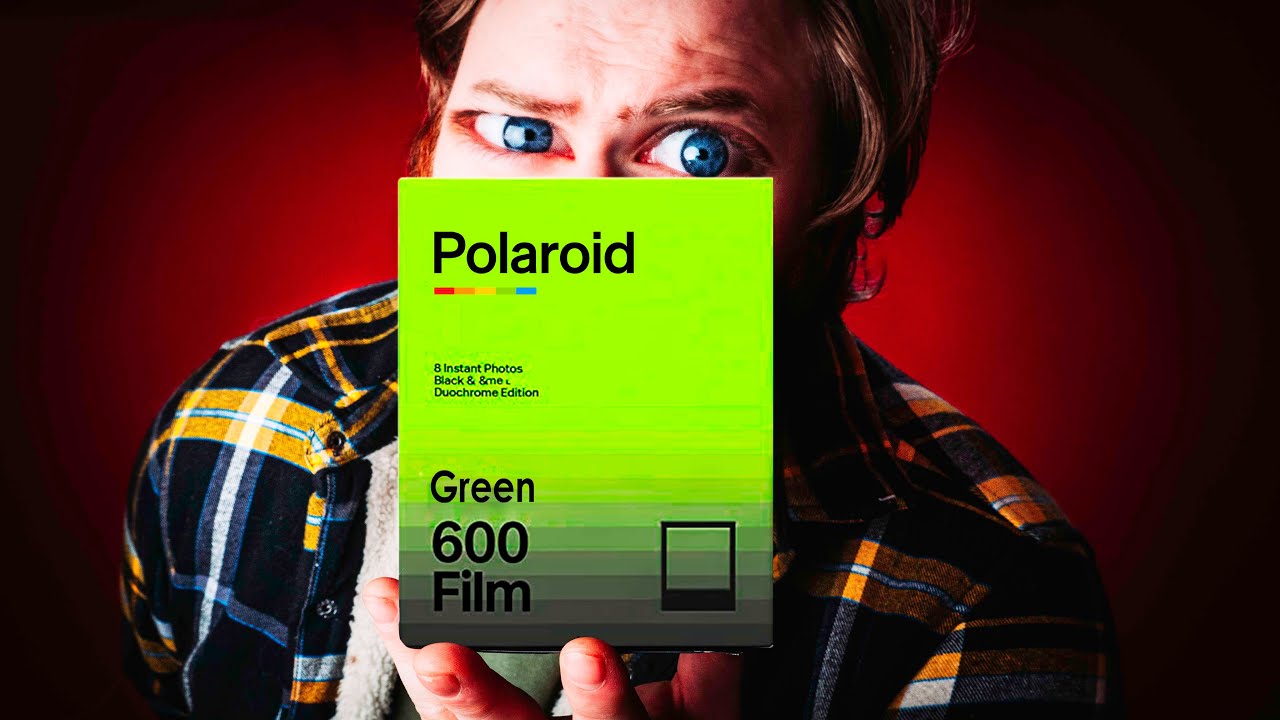 Limited edition Polaroid Duochrome Green 600 film