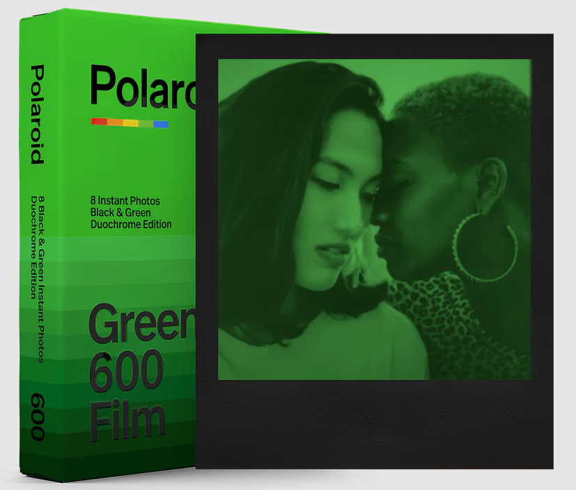 Limited edition Polaroid Duochrome Green 600 film